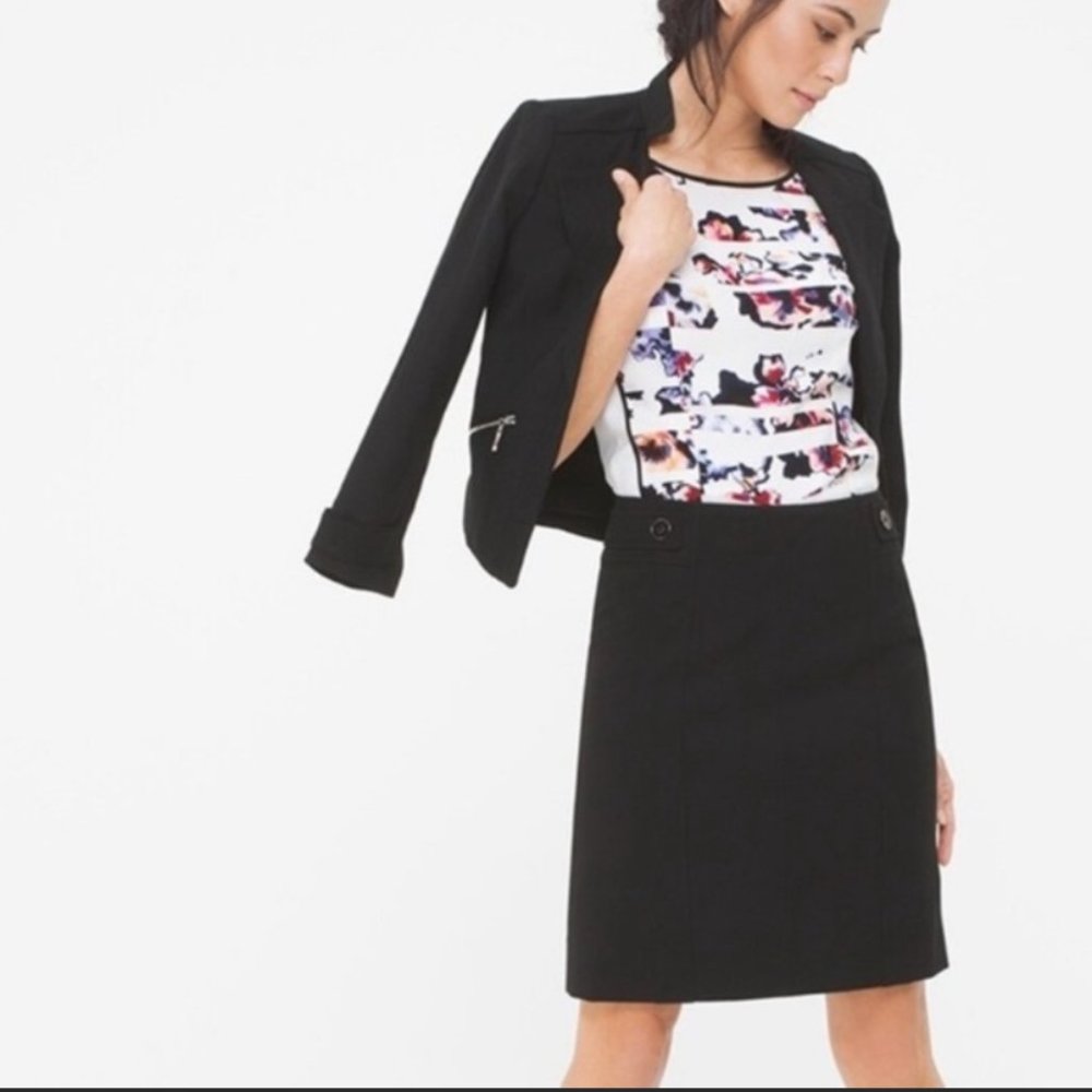 WHBM Button Detail Pencil Skirt NWT